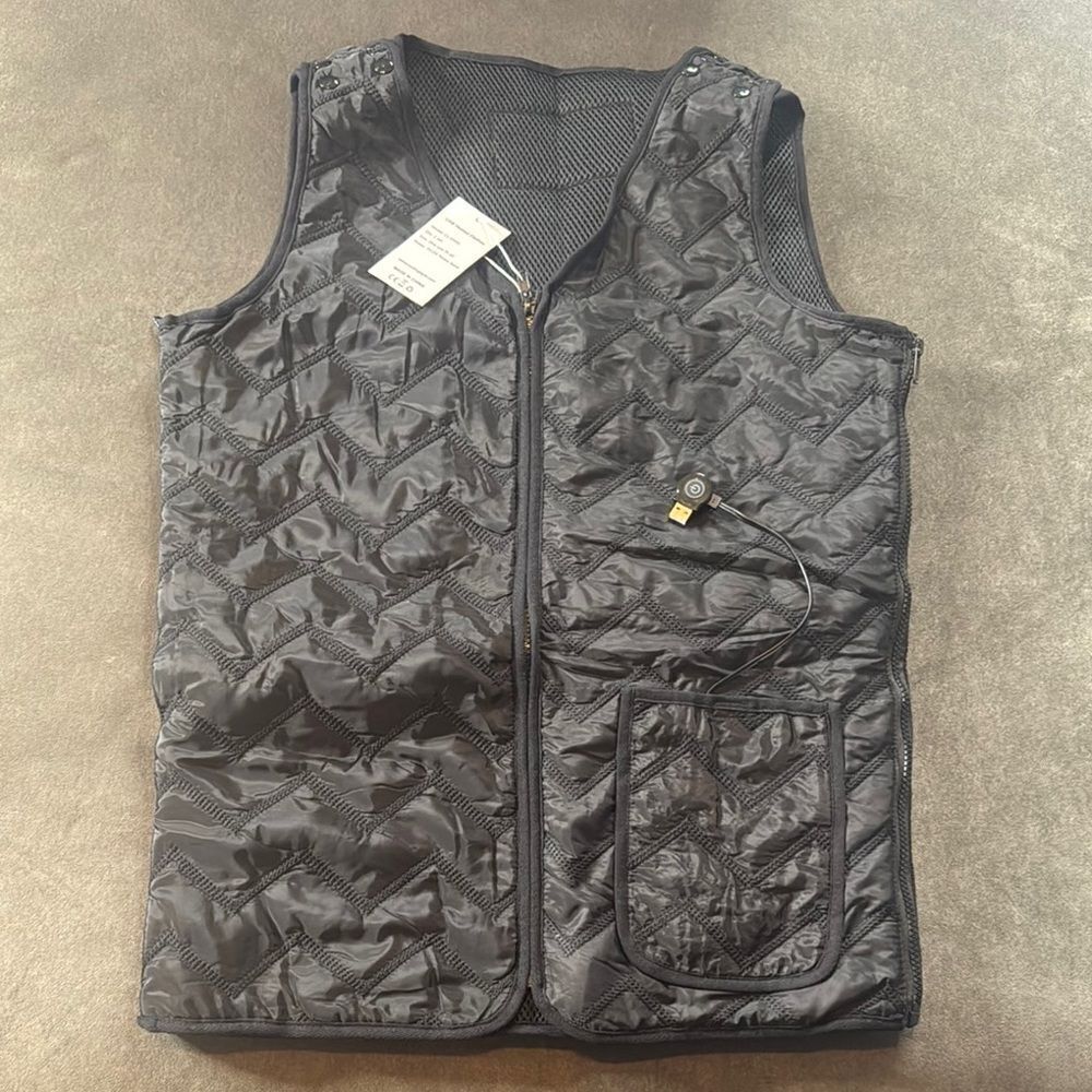 Unisex Cooling Style Black USB Heated Vest One Size Fits Most NEW